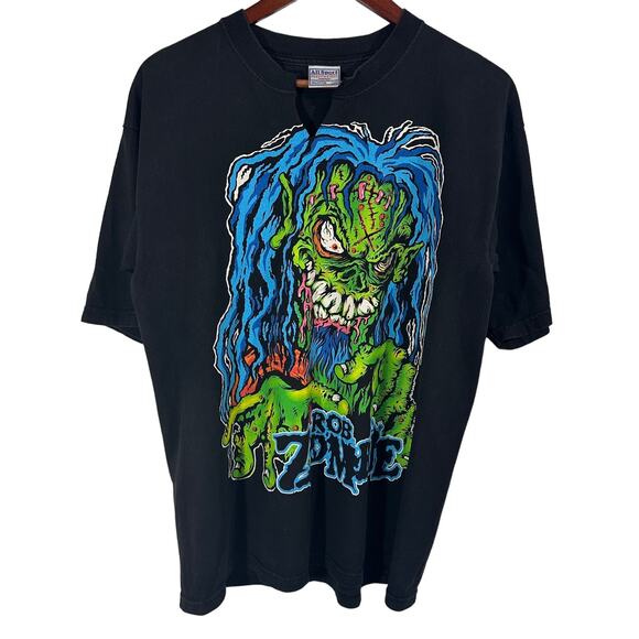Vtg 1998 Rob Zombie Graphic Tee Big Demonoid BORN UGLY LIVE UGLY DIE UGLY Large
